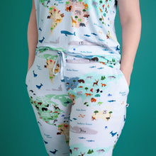 Load image into Gallery viewer, World Map Women's bottom pjs