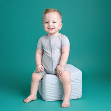 Load image into Gallery viewer, Silver Scene Shorts Romper