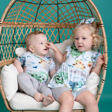 Load image into Gallery viewer, World Map 3-Piece Peplum Set