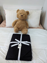 Load image into Gallery viewer, Nighty Night Quilted Black Blanket