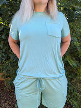 Load image into Gallery viewer, Minty Mint Women's Short sleeve pocket Shirt