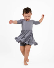 Load image into Gallery viewer, Groovy Grey Girls Dress with bottoms