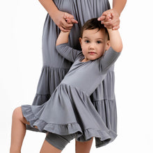 Load image into Gallery viewer, Groovy Grey Girls Dress with bottoms