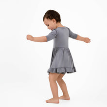 Load image into Gallery viewer, Groovy Grey Girls Dress with bottoms