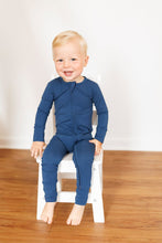 Load image into Gallery viewer, Brielle Blue Long Sleeve Romper