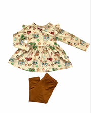 Load image into Gallery viewer, Cream Cocoa Cups 2-Piece Peplum Set