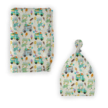 Load image into Gallery viewer, Ice Cream Swaddle with Hat