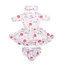 Load image into Gallery viewer, Friendly Farm Girls Dress with bottoms