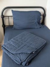 Load image into Gallery viewer, Brielle Blue Twin Fitted Sheet Plus Pillowcase