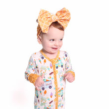 Load image into Gallery viewer, Ice Cream Waffle Cone Big Bow Headband