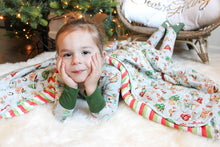 Load image into Gallery viewer, Grey with Stripes Cocoa Cups Quilted Blanket