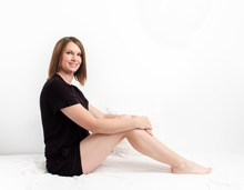 Load image into Gallery viewer, Women's Short sleeve Black pocket Shirt