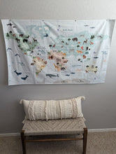 Load image into Gallery viewer, World Map wall Canvas