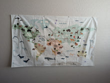 Load image into Gallery viewer, World Map wall Canvas