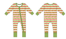 Load image into Gallery viewer, Christmas Stripes Long Sleeve Romper