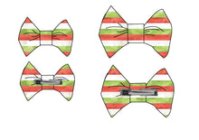 Load image into Gallery viewer, Christmas Stripes Bamboo Alligator Clip Bows