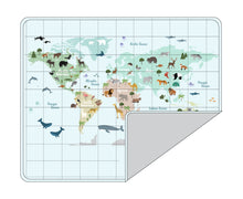 Load image into Gallery viewer, World Map quilted Blanket