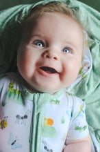 Load image into Gallery viewer, Busy Bugs Short Sleeve Rompers