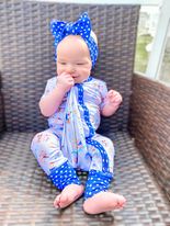 Load image into Gallery viewer, Nursery Rhymes Blue Dots Headband