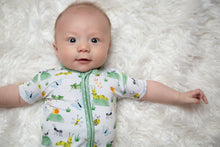 Load image into Gallery viewer, Busy Bugs Short Sleeve Rompers