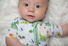 Load image into Gallery viewer, Busy Bugs Short Sleeve Rompers