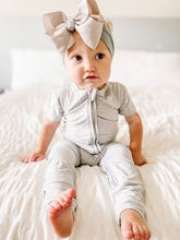 Load image into Gallery viewer, Goodnight Graphite Short Sleeve Romper