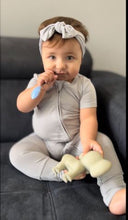 Load image into Gallery viewer, Goodnight Graphite Short Sleeve Romper