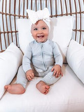 Load image into Gallery viewer, Goodnight Graphite Long Sleeve Romper