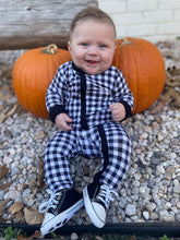 Load image into Gallery viewer, Buffalo Plaid Long Sleeve Romper