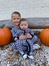 Load image into Gallery viewer, Buffalo Plaid Long Sleeve Romper