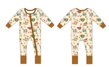 Load image into Gallery viewer, Cream Cocoa Cups Long Sleeve Romper
