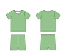 Load image into Gallery viewer, Grassy Green 2-Piece Shorts Pjs
