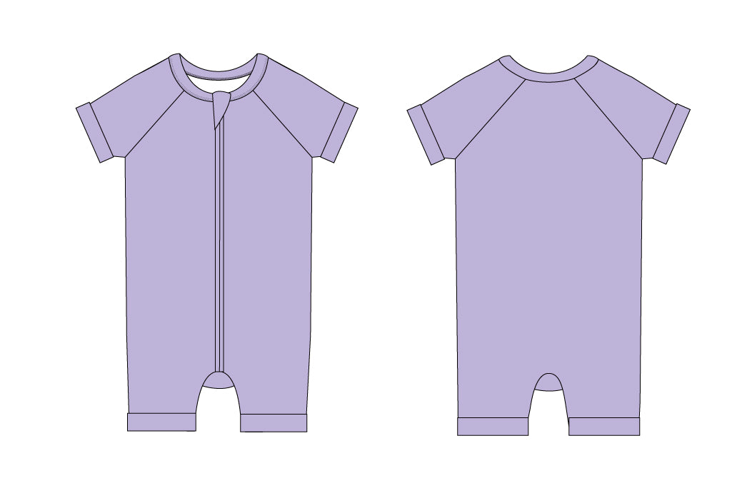 Lavender Lillies Shorts Romper