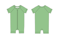 Load image into Gallery viewer, Grassy Green Shorts Romper
