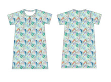 Load image into Gallery viewer, Ocean Oasis Short sleeve Women&#39;s nightgown
