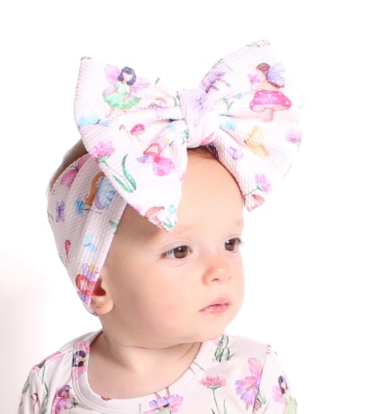 Fluttering Fairies Big Bow Headband