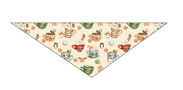 Cream Cocoa Cups Dog Bandanas