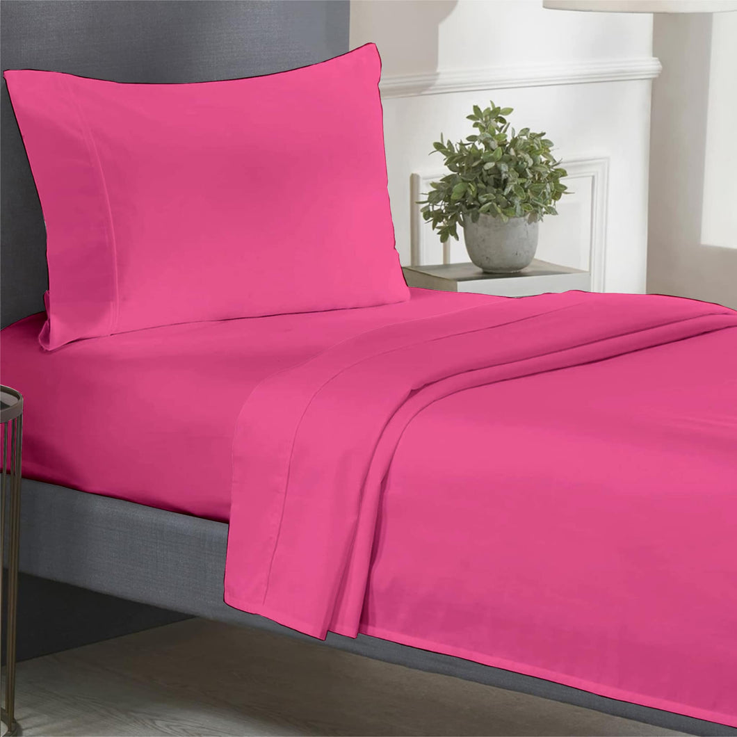 Pretty Pink Twin Fitted Sheet Plus Pillowcase