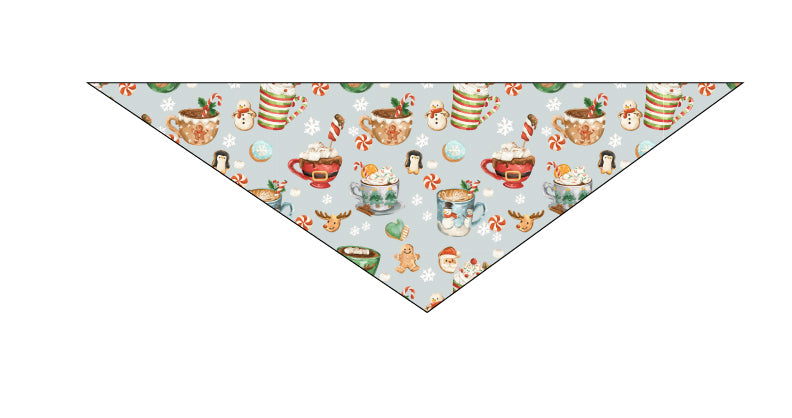 Grey Cocoa Cups Dog Bandanas