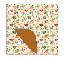 Load image into Gallery viewer, Cream Cocoa Cups Quilted Blanket
