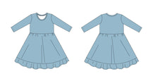 Load image into Gallery viewer, Steele Blue Girls Dress with bottoms
