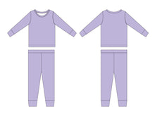 Load image into Gallery viewer, Lavender Lillies Long Sleeve 2 Piece Pjs
