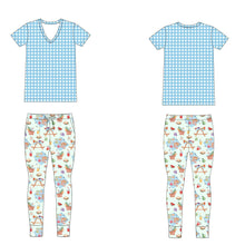 Load image into Gallery viewer, Picnic Party Women&#39;s Short Sleeve Pjs
