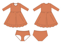 Load image into Gallery viewer, Pumpkin Pie Girls Dress with bottoms
