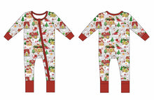 Load image into Gallery viewer, Santa&#39;s Village Long Sleeve Romper
