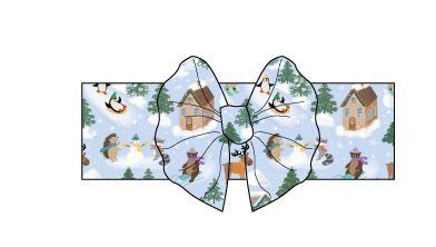 Snowy Slopes Big Bow Headband