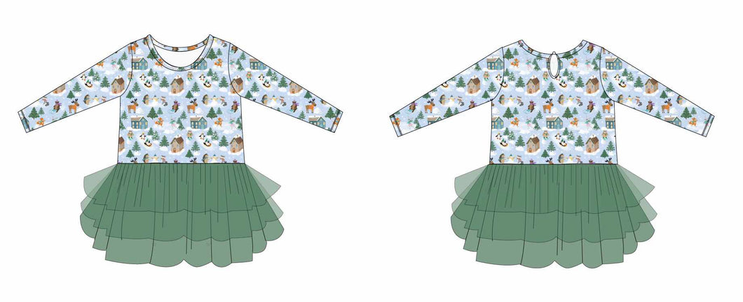 Snowy Slopes Tutu Dress