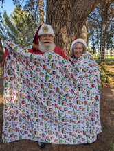 Load image into Gallery viewer, Santa&#39;s Village Christmas Quilted Blanket
