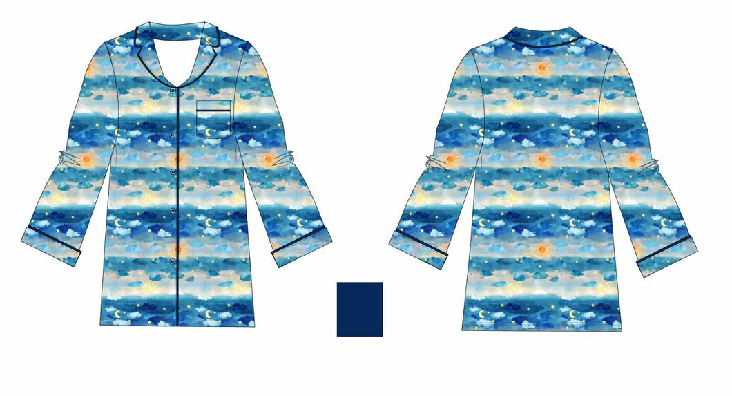 Luna Lights long sleeve Women's nightgown