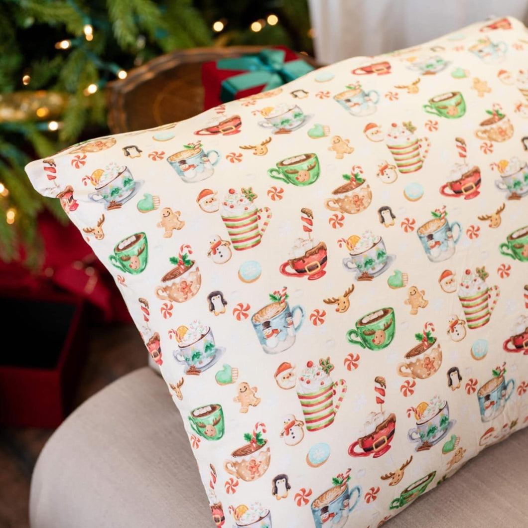Cream Cocoa Cups Pillowcase